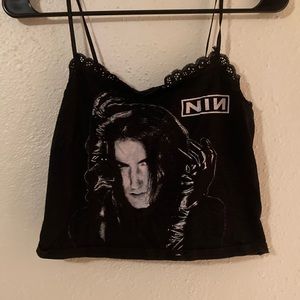 #NIN lace crop top